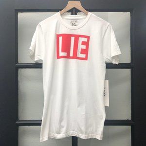 New UNIF x Bad Acid White & Red Lie Tee - Size S